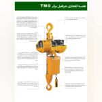 جرثقیل زنجیری برقی برندTMGتک سرعته دو کاره